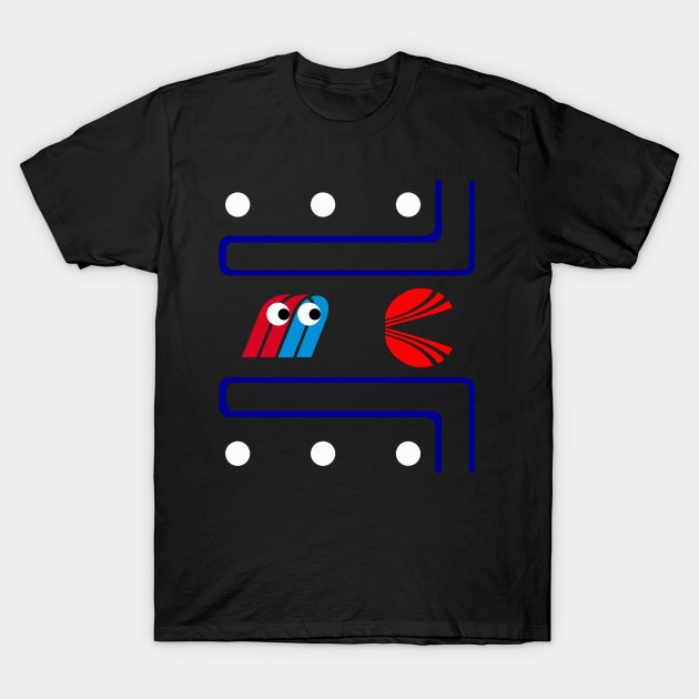 UA Ghost chasing CO Pacman T-Shirt by CaptGarfield